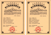 执行标准备案登记证